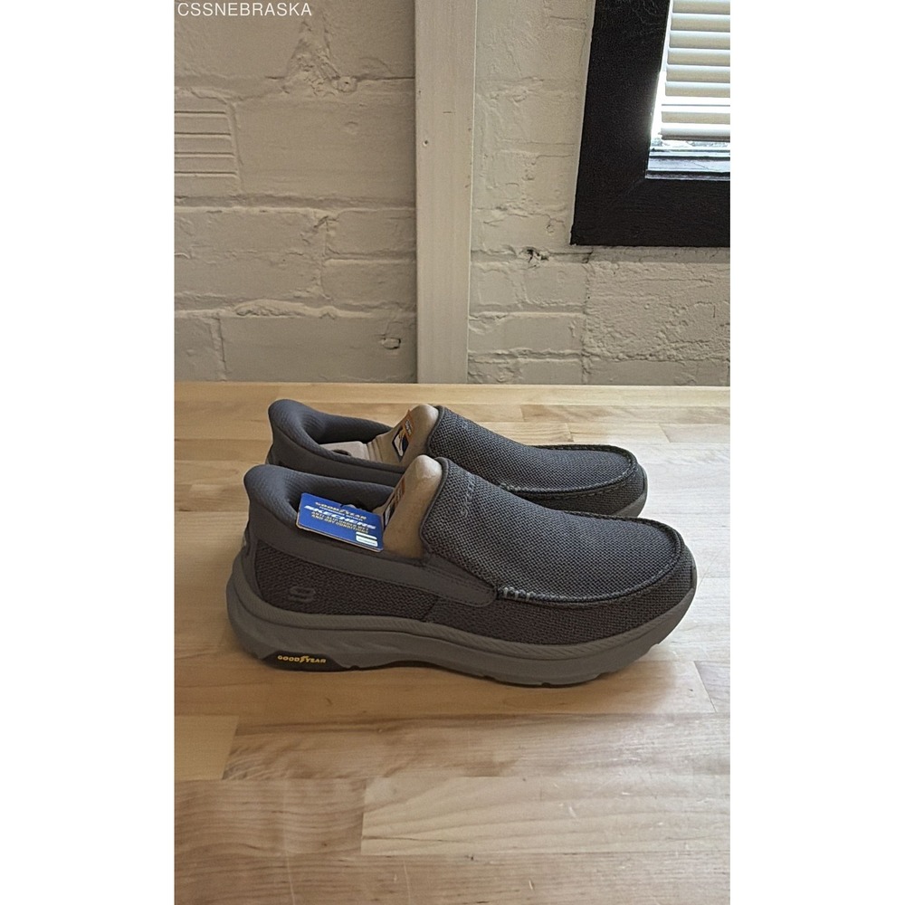 Skechers Hands Free Slip-ins Pollard-Wilfred Gray Walking Shoes Men's Size 9 DS - Picture 4 of 9